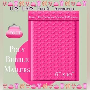 10ct  Bubble Poly Mailers 👙🆕👙 
Boutique Mailers  w/ 25ct Free Stickers